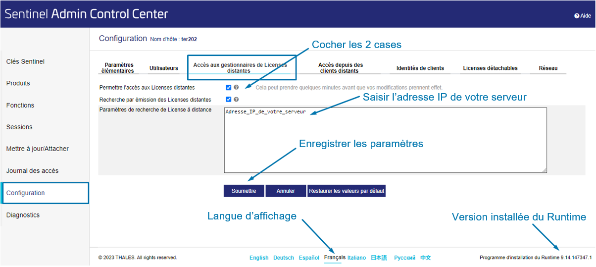 Config poste user 8.23